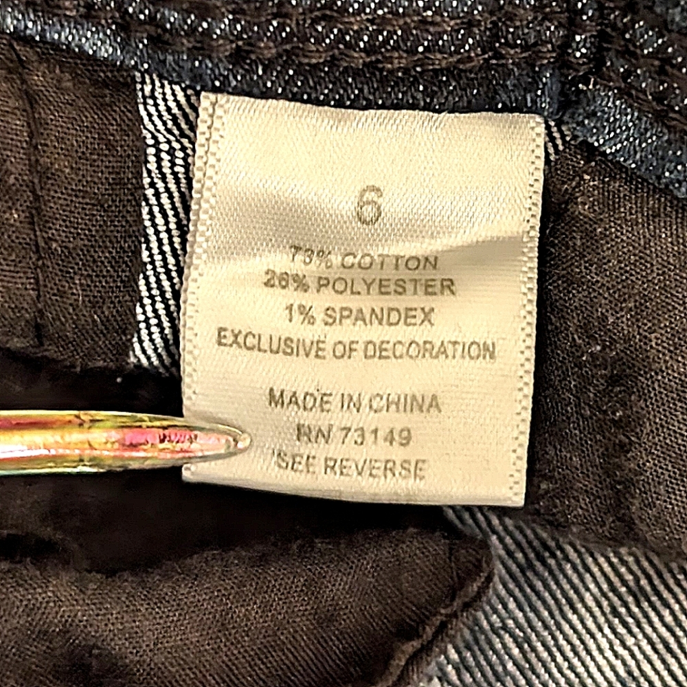 👖W62 Signature Fit Capri Jeans Strait Leg Blue - Picture 7 of 7